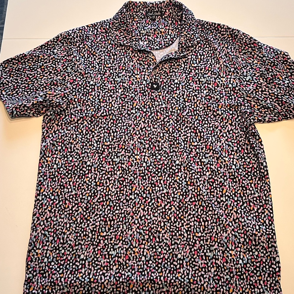 Men’s XL Bad Birdie Golf Polo - Black Spots